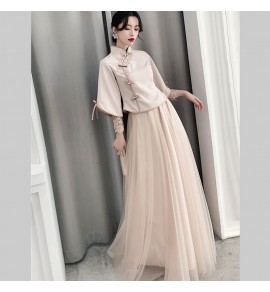 少女晚裝裙二件套民族服裝