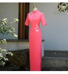 女裝禮服裙立領斜襟改良旗袍