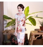 女裝旗袍裙立領低開衩短裙
