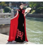 女裝禮服裙立領刺繡改良旗袍