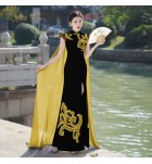女裝禮服裙立領刺繡改良旗袍