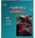 旗袍絲絨七分袖開叉長款