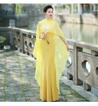 女裝禮服裙立領披肩旗袍長裙