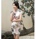 女裝優雅改良旗袍低開衩連身裙