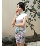 女裝優雅改良旗袍低開衩連身裙