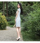 少女旗袍立領盤扣繡花中裙