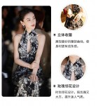 女裝禮服裙玫瑰領花掛脖魚尾裙