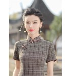 少女套裝旗袍裙長袖外套兩件套