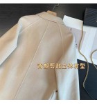 女裝雙排扣羊毛加厚中長大衣