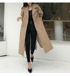 女裝秋冬新款寬鬆長袖風衣大衣
