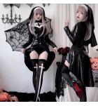 Cosplay 吸血鬼修女服十字架暗黑哥特風舞臺表演服