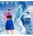 Cosplay安娜公主冰雪公主服表演服裝