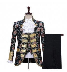 Cosplay男士復古宮廷立領舞臺演出服