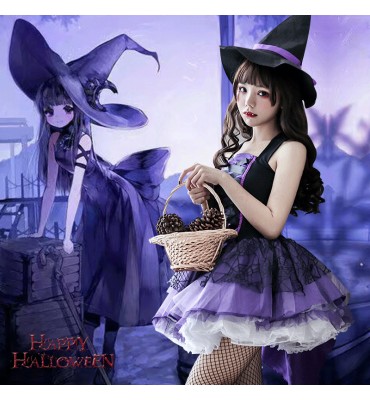 Cosplay化妝舞會吸血女巫表演服