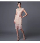 女裝連身裙復古手工亮片禮服舞臺表演服
