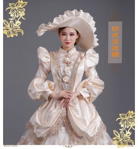 女裝晚禮服裙歐洲宮廷式舞臺演出服