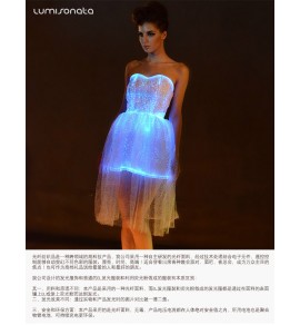 少女派對禮服裙抹胸發光連身裙