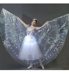 少女禮服裙蝴蝶舞翅膀LED發光舞會裙