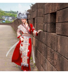 女裝民族風苗族少女套裝裙