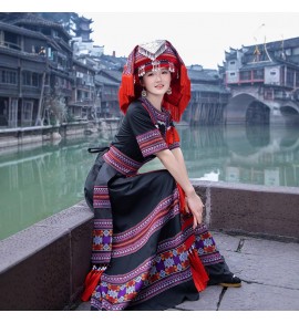 女裝民族風瑤族少女套裝裙
