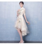 少女晚裝裙前短後長禮服裙