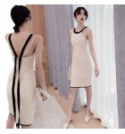 晚裝禮服吊帶露背連身裙