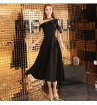 女裝禮服裙性感斜肩中長連身裙