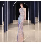 晚裝禮服掛脖露肩長裙