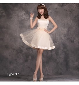 少女禮服裙粉色派對短裙