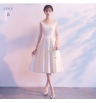 少女禮服裙緞面中長裙