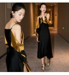 少女禮服裙吊帶優雅派對中長裙