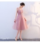 少女禮服裙豆沙色派對中長裙