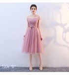 少女禮服裙豆沙色派對中長裙