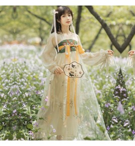 少女連身裙漢服刺繡長裙