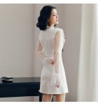 少女連身裙網紗喇叭袖禮服裙