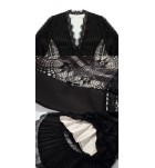少女連身裙V領燈籠袖禮服裙