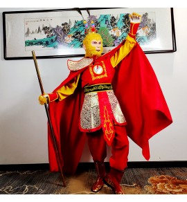 Cosplay西遊記師徒四人之美猴王孫悟空表演服全套