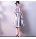 少女禮服裙立領派對及膝裙
