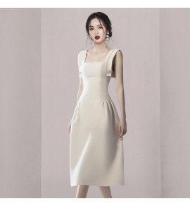 女裝連身裙方領無袖中裙