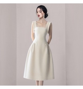 女裝連身裙方領無袖中裙