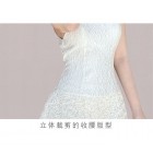 少女連身裙掛脖木耳邊A字裙