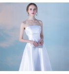 少女禮服裙抹胸露背中長裙