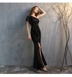 晚裝禮服單肩派對長裙