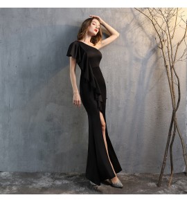 晚裝禮服單肩派對長裙