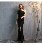 晚裝禮服單肩派對長裙