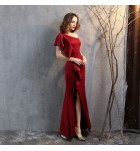晚裝禮服單肩派對長裙