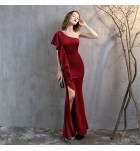 晚裝禮服單肩派對長裙
