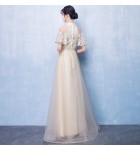 晚裝禮服裙掛脖露肩宴會長裙