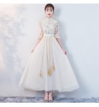 少女禮服裙立領長裙