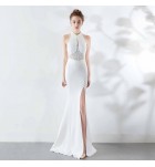 晚裝禮服裙掛脖魚尾長裙